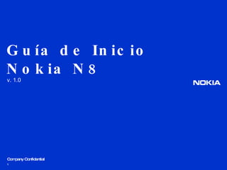 Guía de Inicio  Nokia N8 v. 1.0 