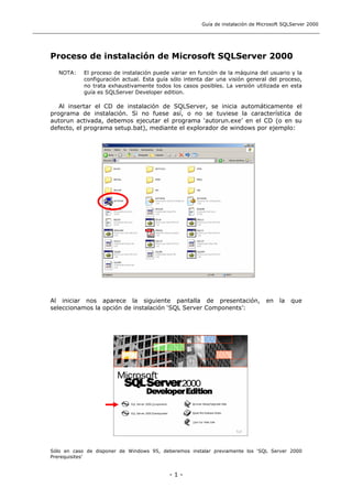 Guia De Instalacion De Microsoft Sql Server 2000 | PDF
