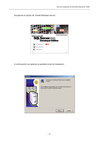 Guia De Instalacion De Microsoft Sql Server 2000 | PDF