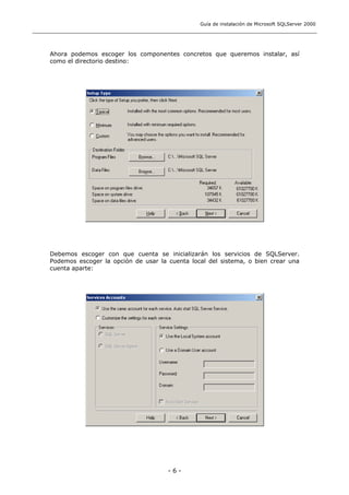 Guia De Instalacion De Microsoft Sql Server 2000 | PDF