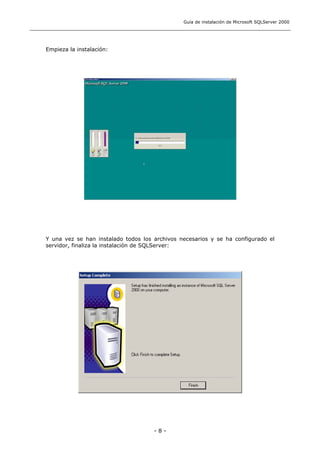 Guia De Instalacion De Microsoft Sql Server 2000 | PDF