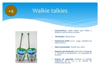 +4

Walkie talkies

Características: walkie taklies para hablar a
distancia que funciona con pilas.
Distribuidor: Disney S...