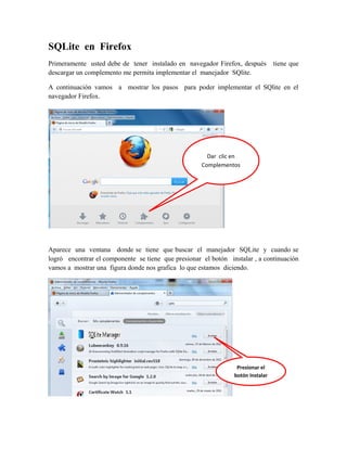 CONEXION A LA BASE DE DATOS SQLITE A TRAVES DE UNA APLICACION MOVIL ...