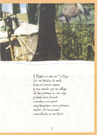 .------~ ==---_.~-~-
~----
ylíaHén no era Yla' , e rI<ja
(no se trataba ele eso)
tenia re buenos SegoS
Huna :mente jtJe no arI<ja
ele las fi.emas no era c<ja
Htenia buen hu:mor
coc::in.aba con ar.uor
:m.UH te:m.rrano illloS riñones.
incluso Je VacaCioneS
concentraJa en. gu labor.
 