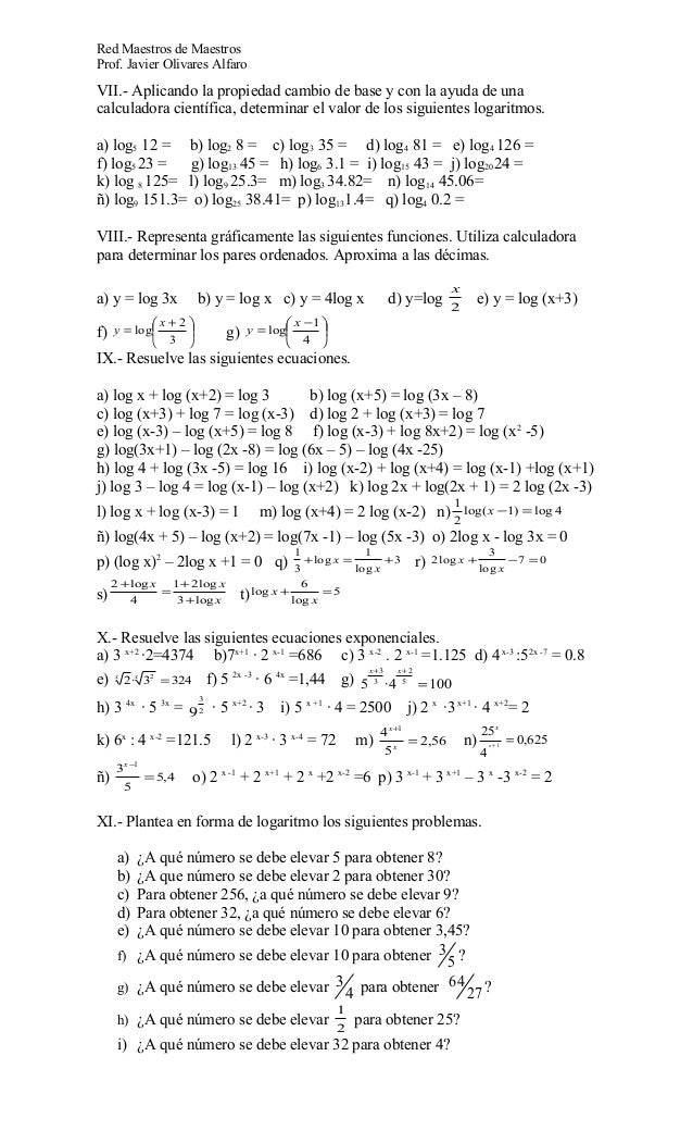 Guia De Logaritmo