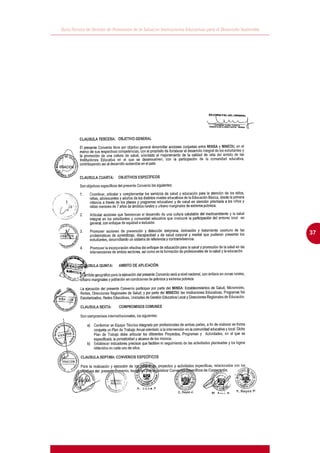Guía Técnica de Gestión de Promoción de la Salud en Instituciones Educativas para el Desarrollo Sostenible




                                                                                                             37
 