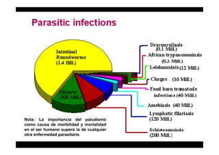 Nota: La importancia del paludismo
como causa de morbilidad y mortalidad
en el ser humano supera la de cualquier
otra enfermedad parasitaria

 