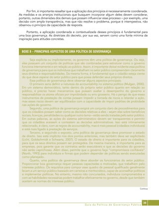 43
Guia da Política de Governança Pública
TABELA 1 - Recomendações da OCDE sobre integridade pública
Compromisso Responsab...