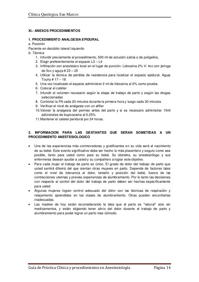 Guia de practica clinica anestesiologia Guia de practica clinica anestesiologia