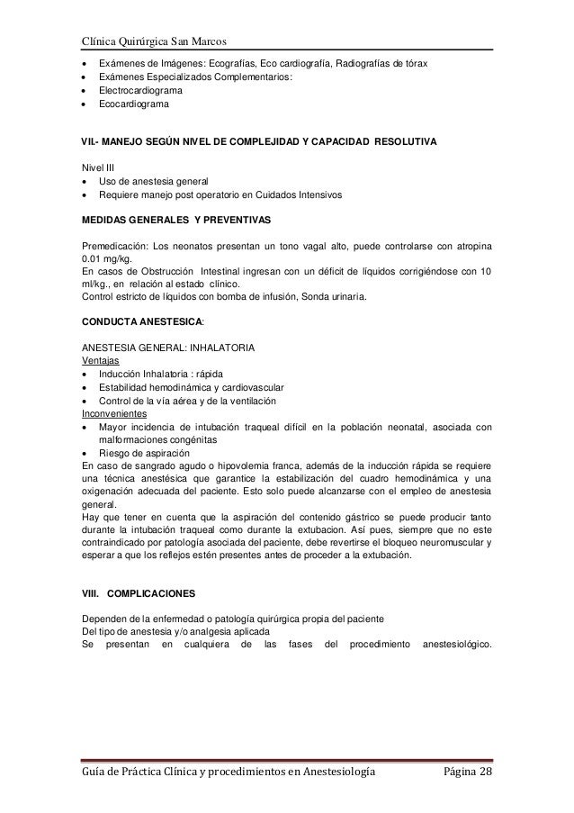 Guia de practica clinica anestesiologia Guia de practica clinica anestesiologia