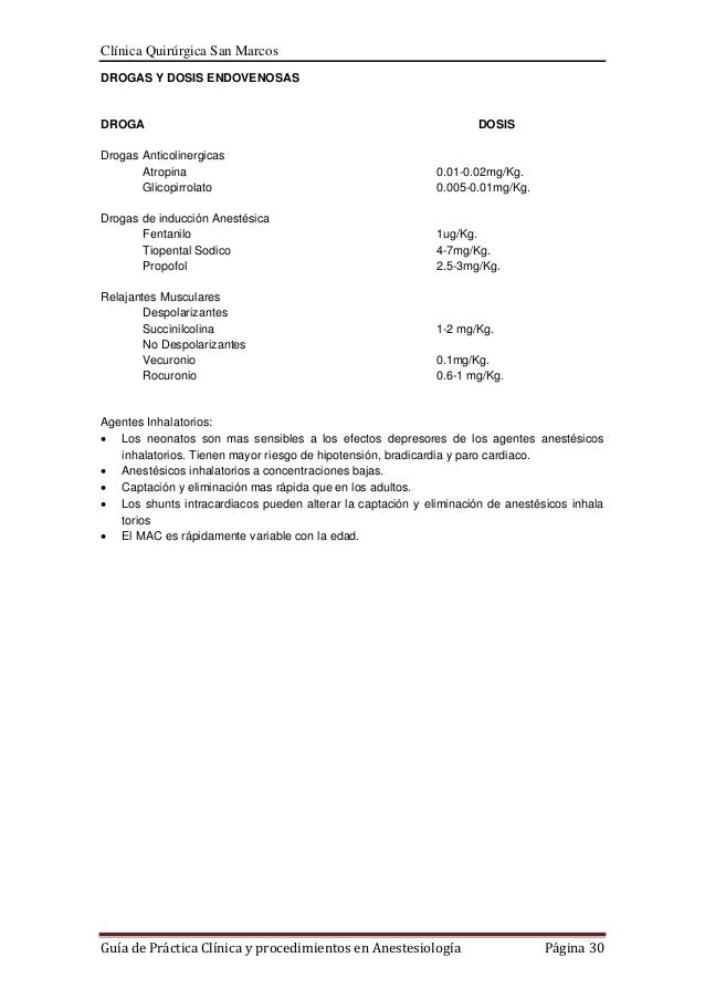 Guia de practica clinica anestesiologia Guia de practica clinica anestesiologia