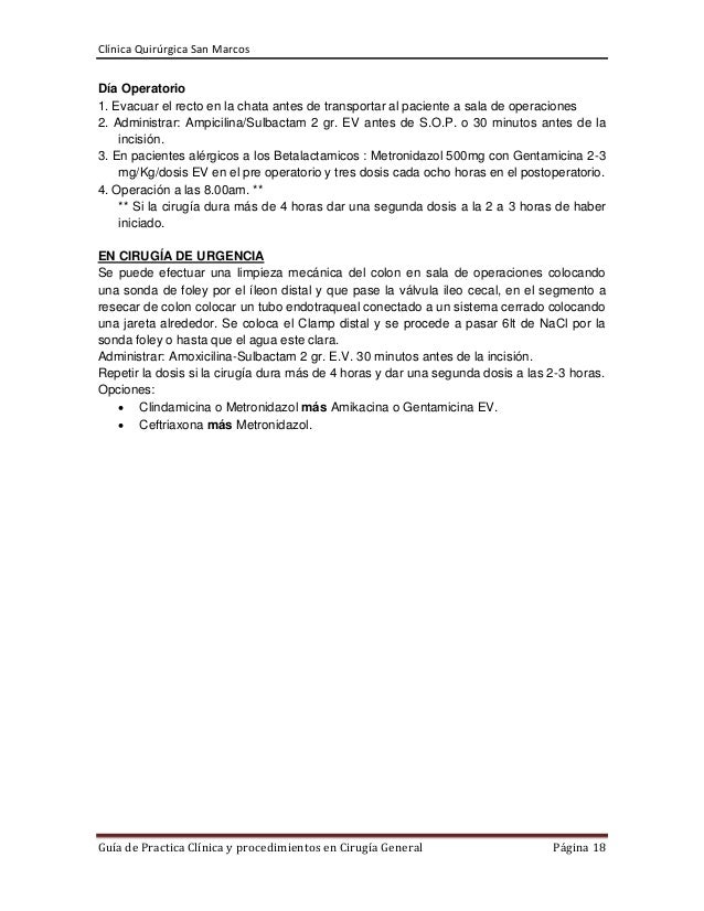 Guia de practica clinica cirugia Guia de practica clinica cirugia