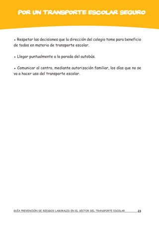 Guia de prevencion en el transporte escolar | PDF