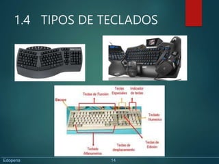 1.4 TIPOS DE TECLADOS
Edopena 14
 
