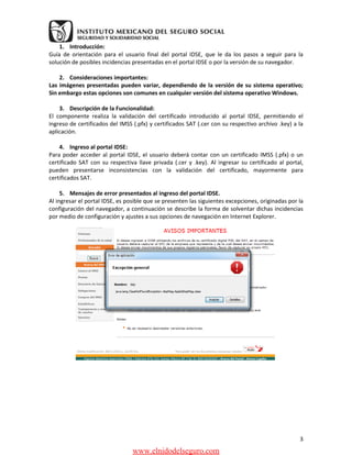 Guia Oficial del IMSS para solucionar ingreso al IDSE | PDF