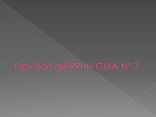 Provisión de RRHH-GUIA N° 3