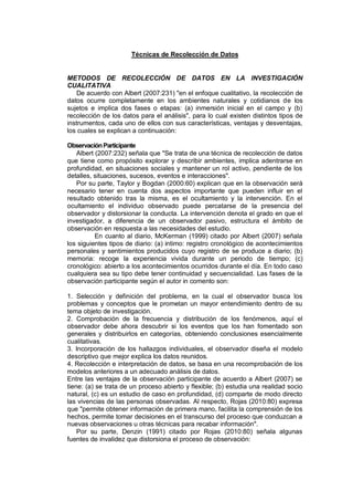 Recabar Datos Guia de tecnicas de recoleccion de datos | PDF