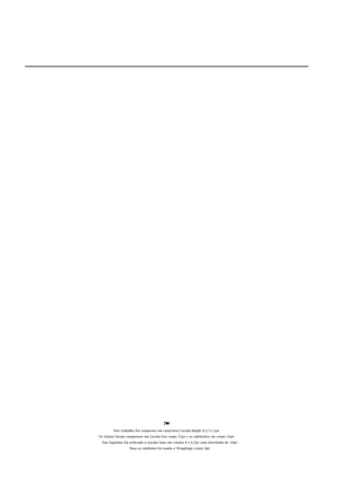 !
         Este trabalho foi composto em caracteres Lucida Bright 8,5/12,5pt.
Os títulos foram compostos em Lucida Fax corpo 32pt e os subtítulos em corpo 16pt.
  Nas legendas foi utilizado o Lucida Sans em corpos 8 e 6,5pt com entrelinha de 10pt.
                   Para os símbolos foi usado o Wingdings corpo 9pt.
 