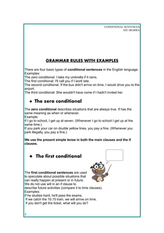 CONDITIONAL SENTENCES (RULES AND EXERCISES) | PDF