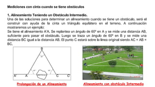 Prolongación de un Alineamiento Alineamiento con obstáculo Intermedio
 