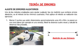 TEORÍA DE ERRORES
Medición de una Distancia
 