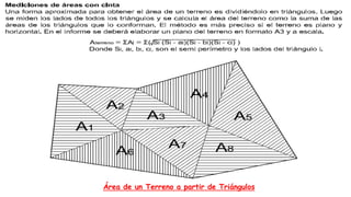 Área de un Terreno a partir de Triángulos
 