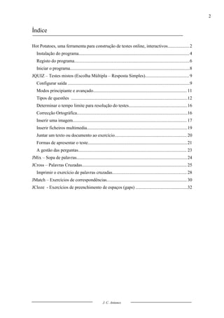 Guia De Utilizacao Do Hot Potatoes V6