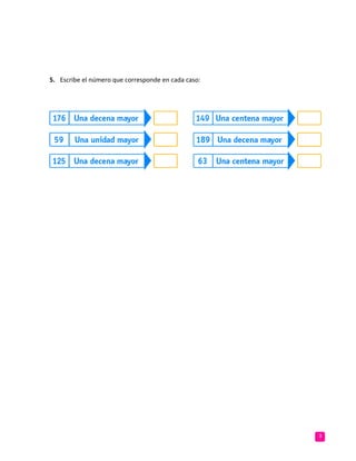5. Escribe el número que corresponde en cada caso:
3
 
