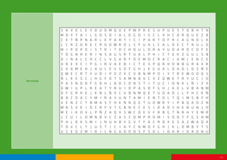 - 12 -
Recursos
S A V E L E Y D U D M Q U E P W P R E S U P U E S T O B H T N
M D Y T A I L G O S D I A L O G O I S C L X H C O R Q U E Z B
C E T Ñ P N A R L E P A R T I C I P A R T O F R C A G N O L K
L C R Z O R E C R O D W R O L S F U A L C A L D E C T A U L D
M I P O P D I S T R I T O C H D U L O R A Y U D A R D C O F E
T D G N H E R I N S A U S R T U A L P H I C T E K Z G U L S B
O I N A L C H C C L V G A R F D E M O C R A C I A M J E N C E
H R E X C I P G I R V A E B I C T E S P Q R H O B B G R A X R
G V A M E H J A U L E V S D F G H J K G U A L D A D L D S Ñ E
Q W E C R T Y U D I P O Z X C V B N M P O I Y T R E W O O Q S
Ñ L K E S C J H G F D T S A M N B V C X Z Q W E T R Y U C I O
P A S N D O F G D H J A D C O N S T I T U C I O N K L Ñ I Z X
O W I U P L R E A T Y R U I O P A S D F G H J K E L V B A N M
D F G R H E J K N L Ñ X C V B N M Q E T U O A D J L F H C K Ñ
B D C O A C Y M I R A Y U N T A M I E N T O L T Q I M S B F H
V E N Z C T B M A S F H K Ñ N Q E T U O W R Y I P B Q A O Z N
W R S X E I D C R F V T G B N E C E S I D A D Y H E N U N J O
M E I K O V L P Ñ Z A Q X S W C D E V F R B G T N R H Y E M R
J C U I L O M N B V C Z A S C O M P R O M I S O D T F G S H M
P H L O K S M I J N U H B Y G V T F A C R D X E S A Z W A Q A
T O V C L T J U S T I C I A Y C N M D F G H J K L D M B Y T S
U S E O Z M I D I L N G A D O D S F S O L I D A R I D A D N U
 