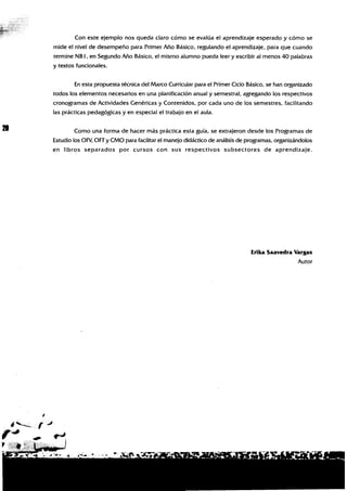 Guia docente 1º Básico: Varios subsectores