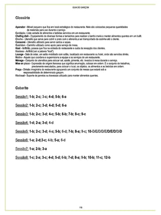 Guia do garçom sebrae