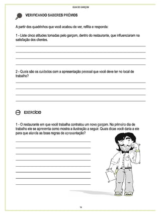 Guia do garçom sebrae