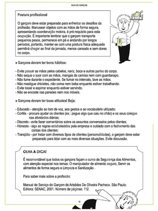 Guia do garçom sebrae