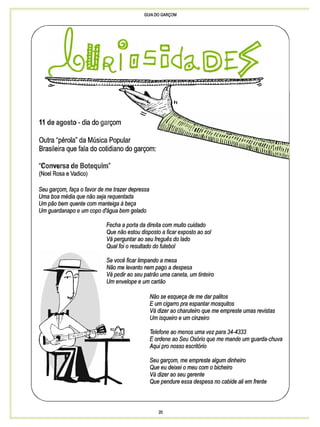 Guia do garçom sebrae