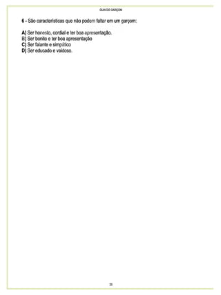 Guia do garçom sebrae