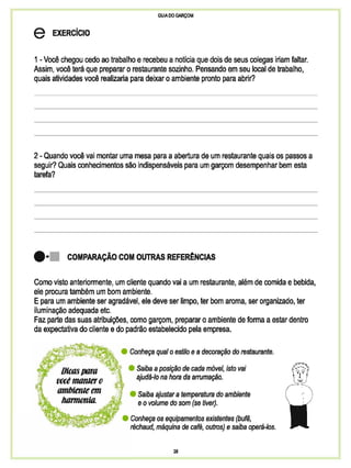 Guia do garçom sebrae