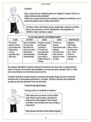 Guia do garçom sebrae