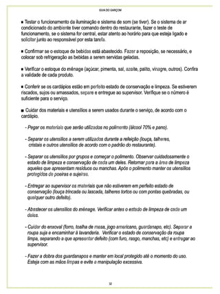 Guia do garçom sebrae