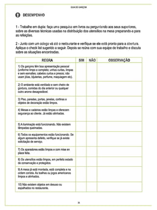 Guia do garçom sebrae