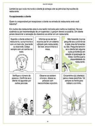 Guia do garçom sebrae