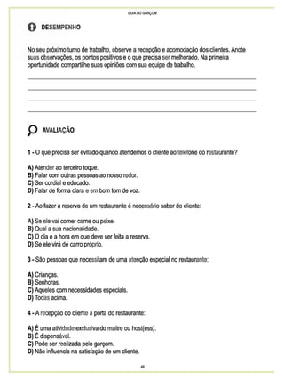 Guia do garçom sebrae