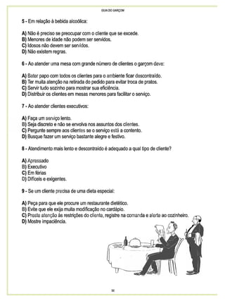 Guia do garçom sebrae