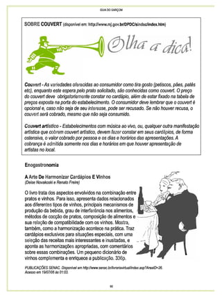 Guia do garçom sebrae