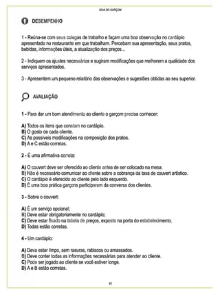 Guia do garçom sebrae