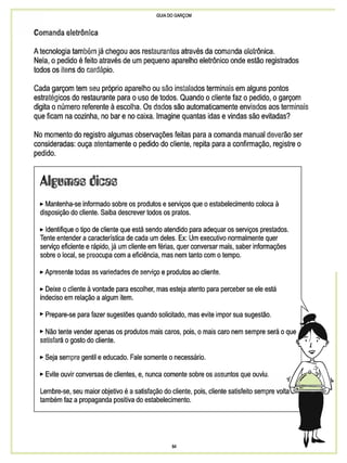 Guia do garçom sebrae