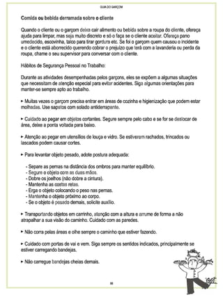 Guia do garçom sebrae