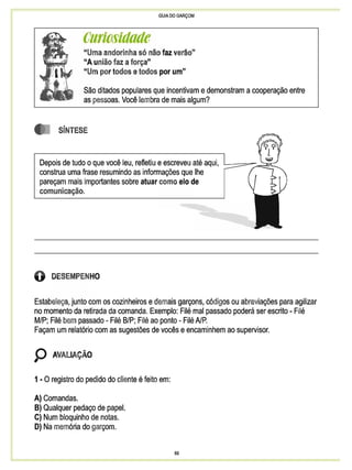 Guia do garçom sebrae