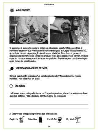 Guia do garçom sebrae