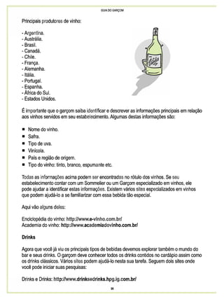 Guia do garçom sebrae