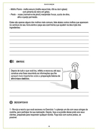 Guia do garçom sebrae